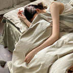 Bedding Set Breathable Cotton Woven Wave Texture & Tassels