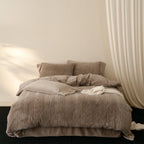 Bedding Set Chenille Textured Reversible Fleece Back