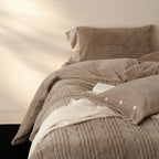 Bedding Set Chenille Textured Reversible Fleece Back