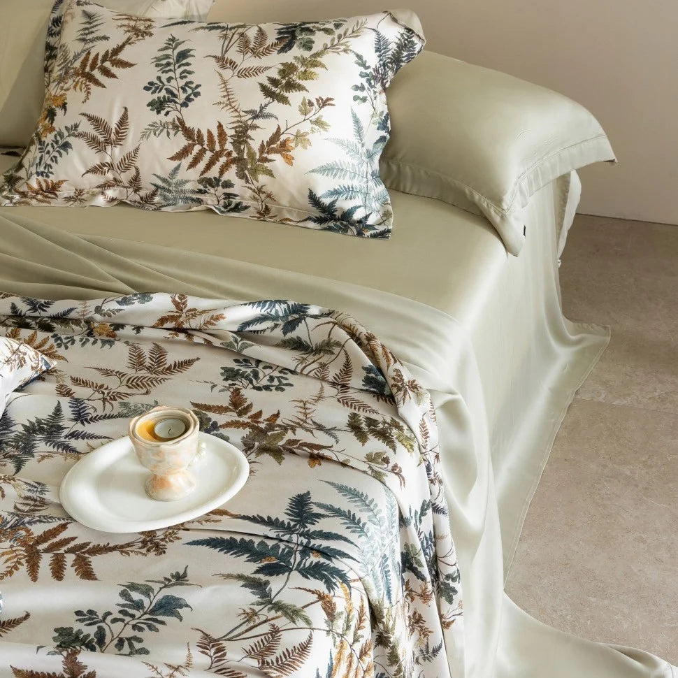 Bedding Set Cooling Lyocell Botanical Print Four Piece