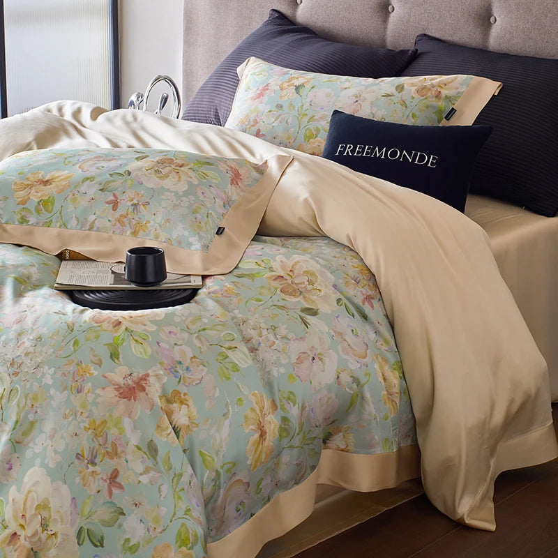 Bedding Set Cooling Lyocell Moisture-Wicking Four Piece