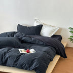 Bedding Set Cotton Blend Breathable Reversible Zipper Closure