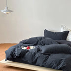 Bedding Set Cotton Blend Breathable Reversible Zipper Closure