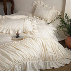 Bedding Set Cotton Embroidered Floral Jacquard