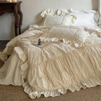 Bedding Set Cotton Embroidered Floral Jacquard