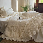Bedding Set Cotton Embroidered Floral Jacquard