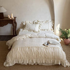 Bedding Set Cotton Embroidered Floral Jacquard