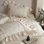 Bedding Set Cotton Embroidered Floral Jacquard
