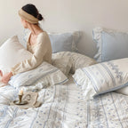 Bedding Set Cotton Embroidered Ruffle Integrated Bed Skirt