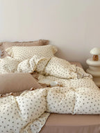 Bedding Set Cotton Gauze Breathable Ruffled Trim