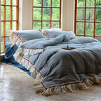 Bedding Set Cotton Gauze Quilted Lace Trim