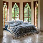 Bedding Set Cotton Gauze Quilted Lace Trim