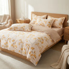 Bedding Set Cotton Ginkgo Pattern 4-Piece