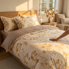 Bedding Set Cotton Ginkgo Pattern 4-Piece