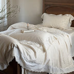 Bedding Set Cotton Jacquard Floral Relief 4 Piece Set