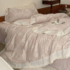 Bedding Set Cotton Jacquard Floral Relief 4 Piece Set