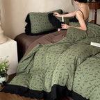 Bedding Set Cotton Jacquard Reversible & Quilted