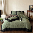 Bedding Set Cotton Jacquard Reversible & Quilted