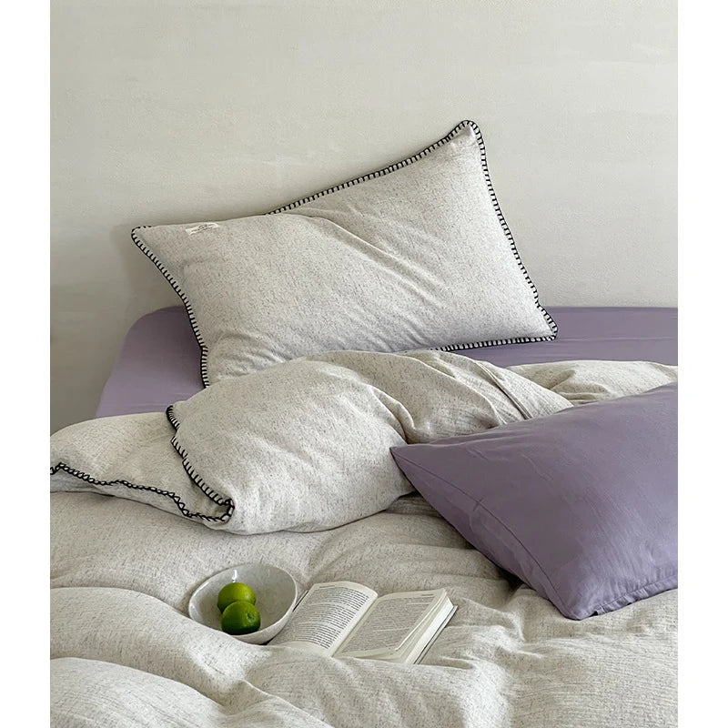 Bedding Set Cotton-Linen Blend Breathable Moisture Regulating
