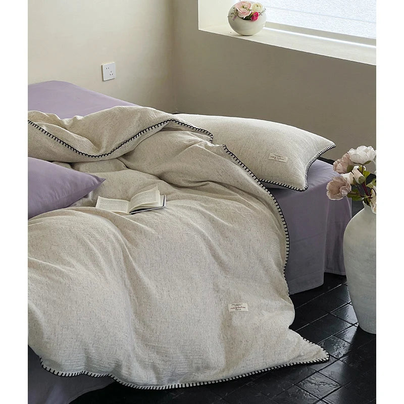 Bedding Set Cotton-Linen Blend Breathable Moisture Regulating