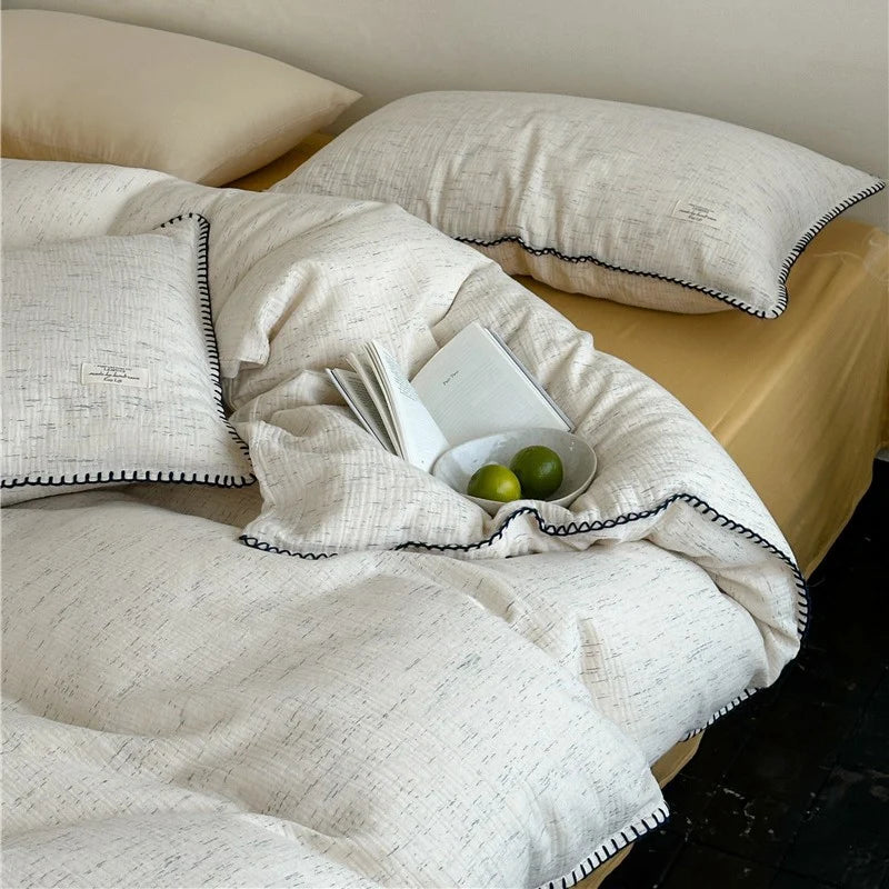 Bedding Set Cotton-Linen Blend Breathable Moisture Regulating