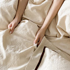 Bedding Set Cotton-Linen Breathable Piped Edges