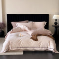 Bedding Set Cotton-Linen Breathable Piped Edges
