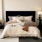 Bedding Set Cotton-Linen Breathable Piped Edges