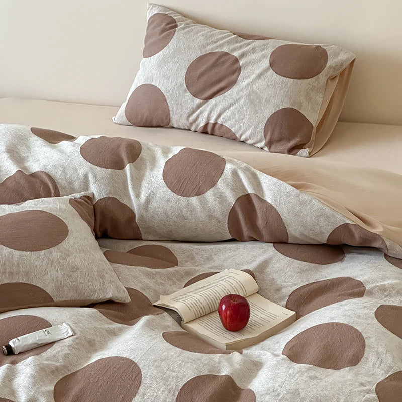 Bedding Set Cotton-Linen Oversized Polka Dot