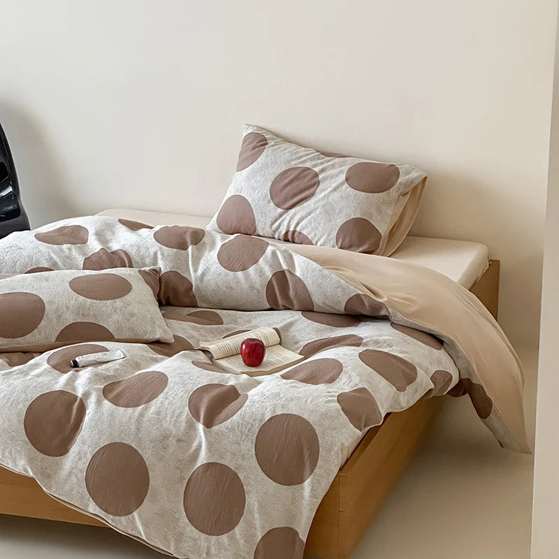 Bedding Set Cotton-Linen Oversized Polka Dot