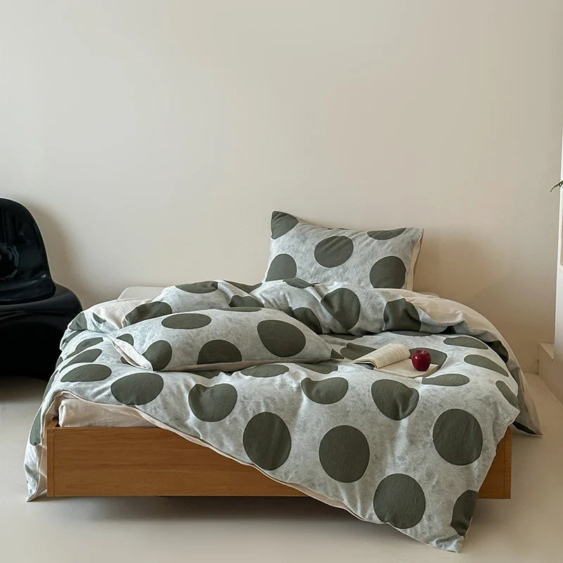Bedding Set Cotton-Linen Oversized Polka Dot