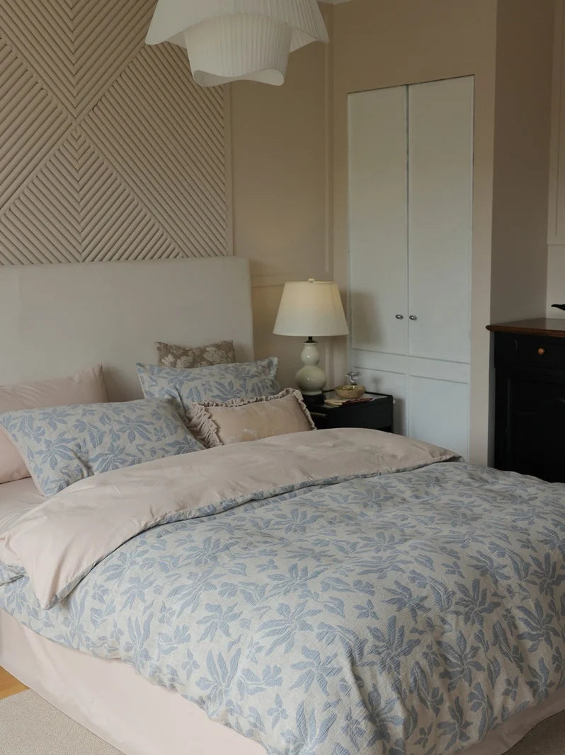 Bedding Set Cotton-Linen Quilted Jacquard 4-Piece