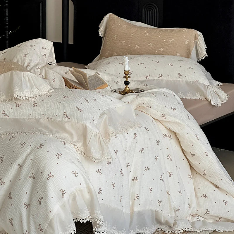 Bedding Set Cotton Muslin Breathable Set of 4