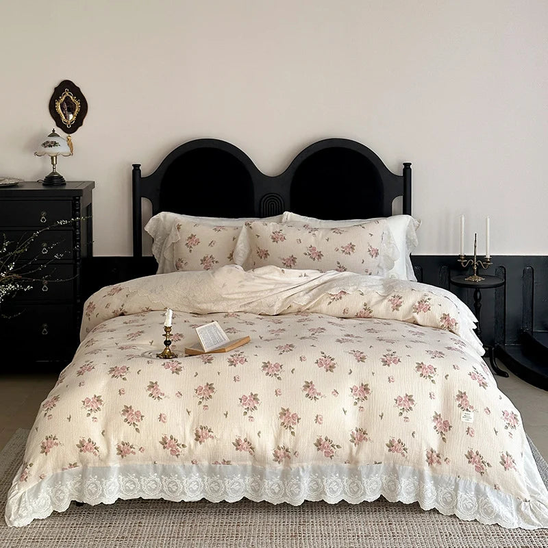 Bedding Set Cotton Muslin Breathable Set of 4