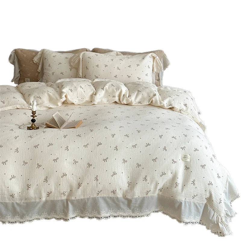 Bedding Set Cotton Muslin Breathable Set of 4
