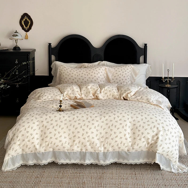 Bedding Set Cotton Muslin Breathable Set of 4