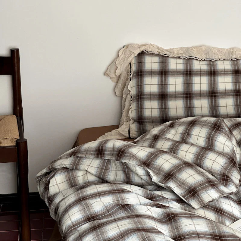Bedding Set Cotton Percale Breathable Embroidered Ruffle