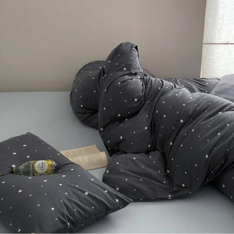 Bedding Set Cotton Percale Breathable Star Pattern