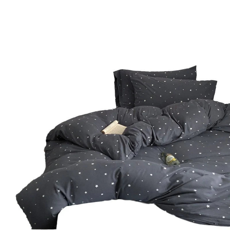 Bedding Set Cotton Percale Breathable Star Pattern