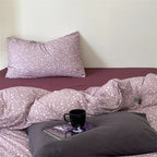 Bedding Set Cotton Percale Breathable Subtle Floral Print