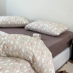 Bedding Set Cotton Percale Breathable Subtle Floral Print