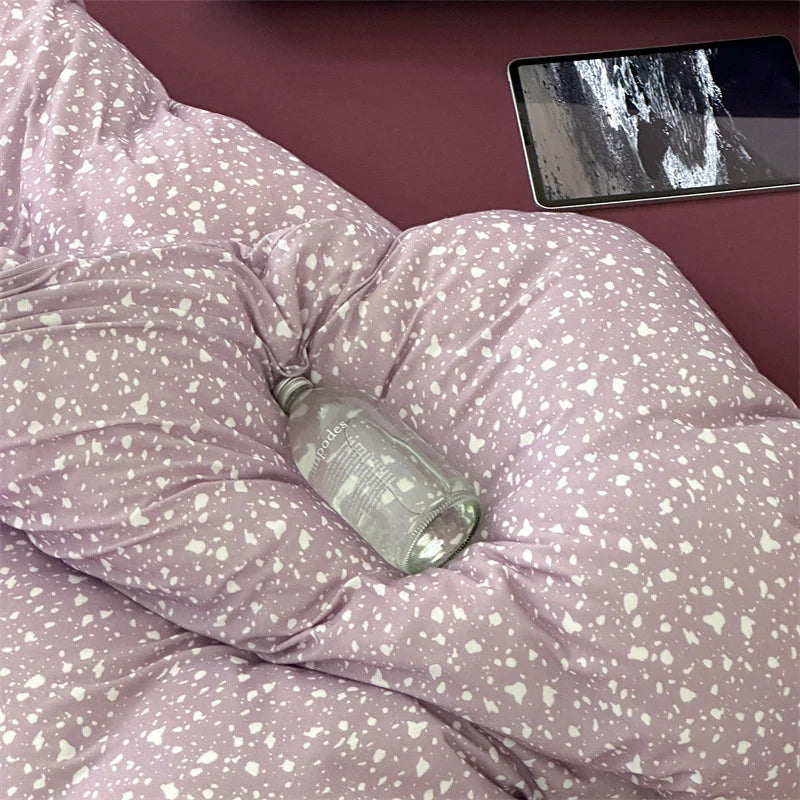 Bedding Set Cotton Percale Breathable Subtle Floral Print