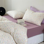 Bedding Set Cotton Percale Breathable Subtle Floral Print