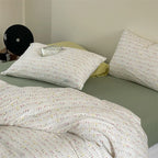 Bedding Set Cotton Percale Breathable Subtle Floral Print