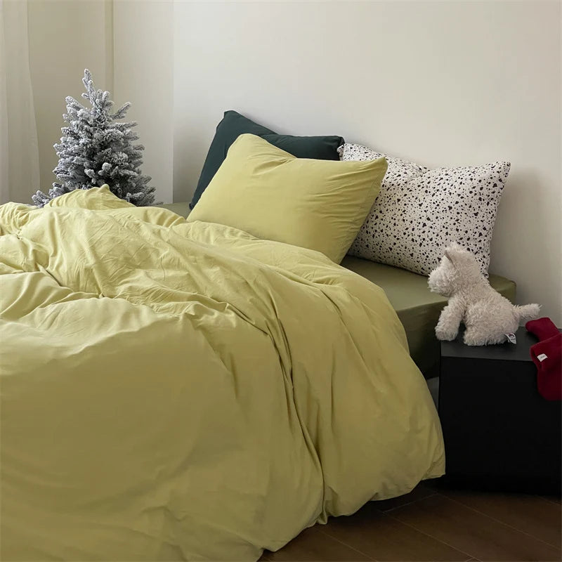 Bedding Set Cotton Percale Breathable Wrinkle-Resistant