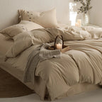 Bedding Set Cotton Percale Embroidered 4-Piece