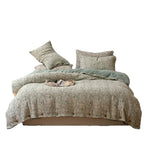 Bedding Set Cotton Percale Floral Woven Texture 4-Piece
