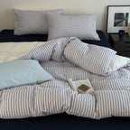 Bedding Set Cotton Percale Pinstripe Reversible