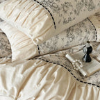Bedding Set Cotton Percale Toile Print 4-Piece