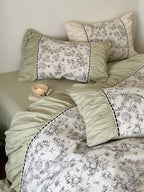 Bedding Set Cotton Percale Toile Print 4-Piece